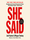Cover image for She Said